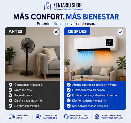 Mini aire acondicionado 2 en 1 - DuoClima™