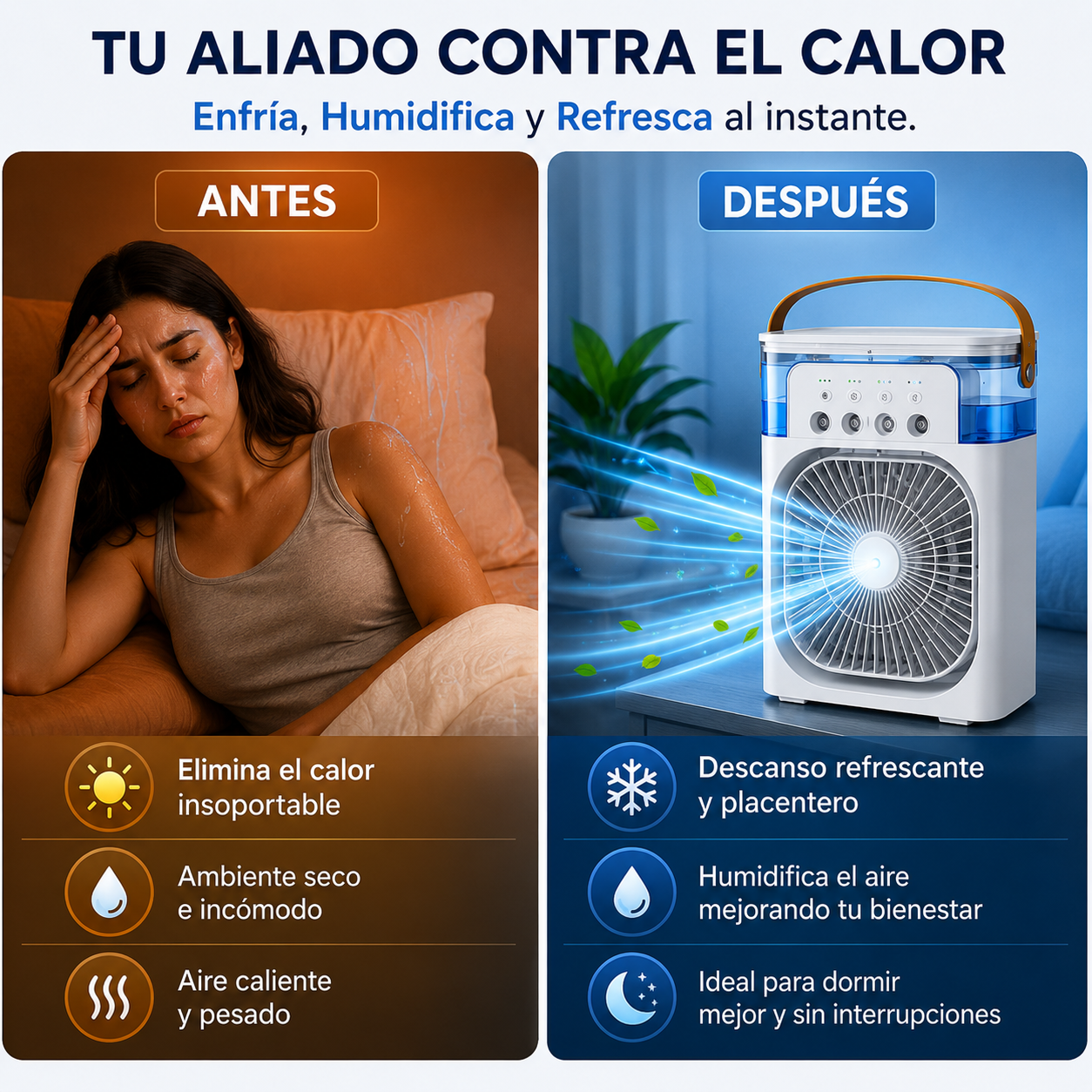Mini Climatizador 3 en 1 - BrisaZen™