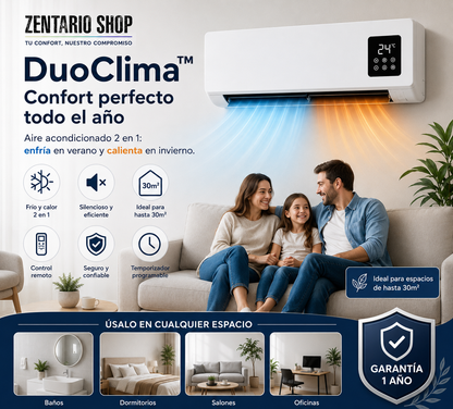 Mini aire acondicionado 2 en 1 - DuoClima™