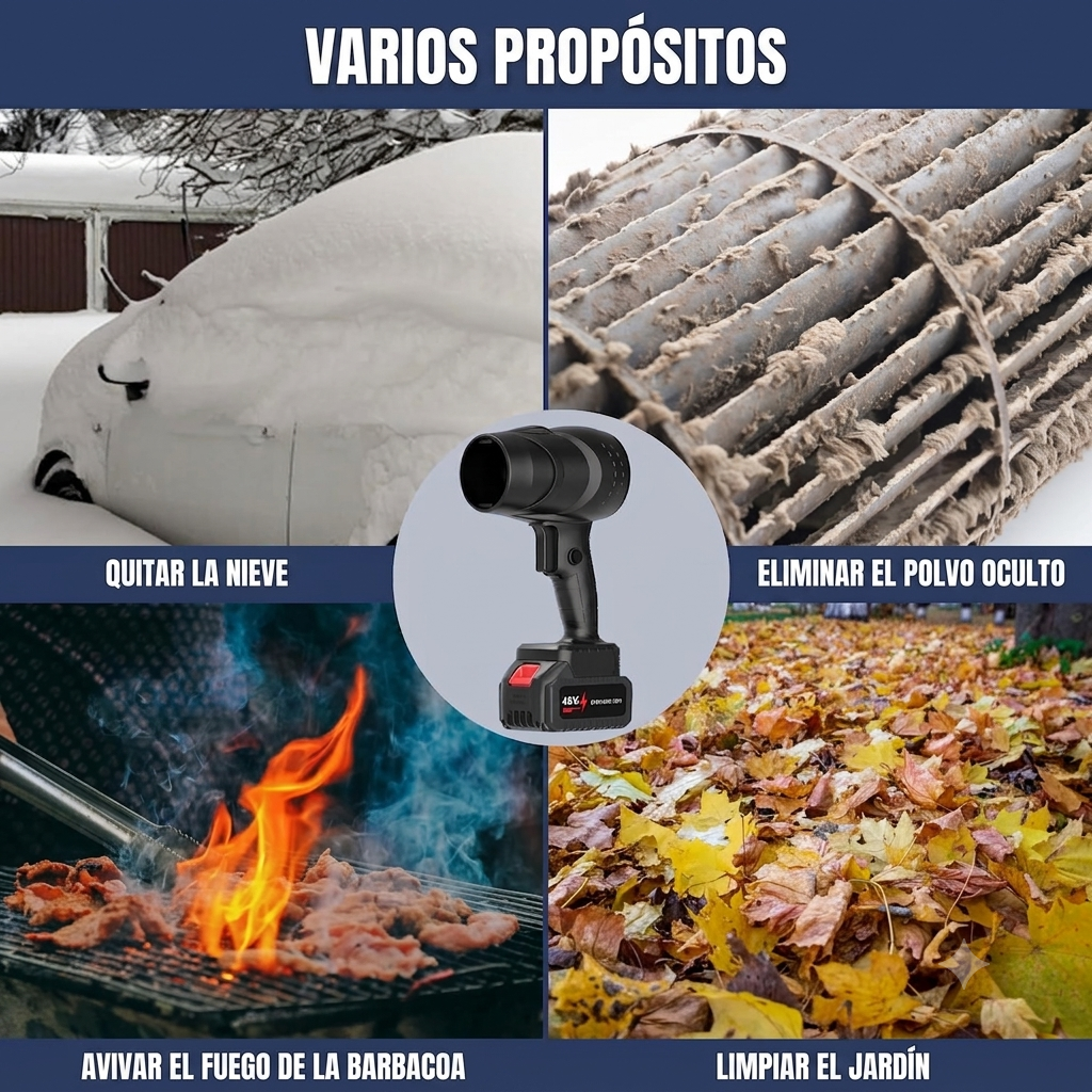 Soplador de aire potente + dos baterías - TurboJet™